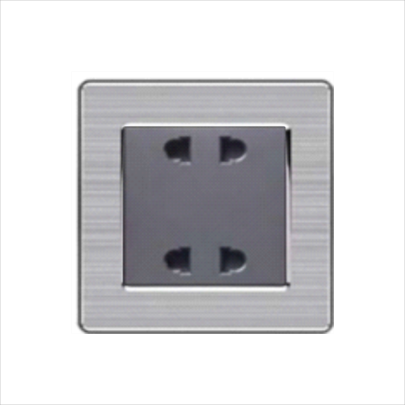 Bộ 2 ổ cắm 2 chấu cổ điển S2 series MÀU XÁM (C1B231)